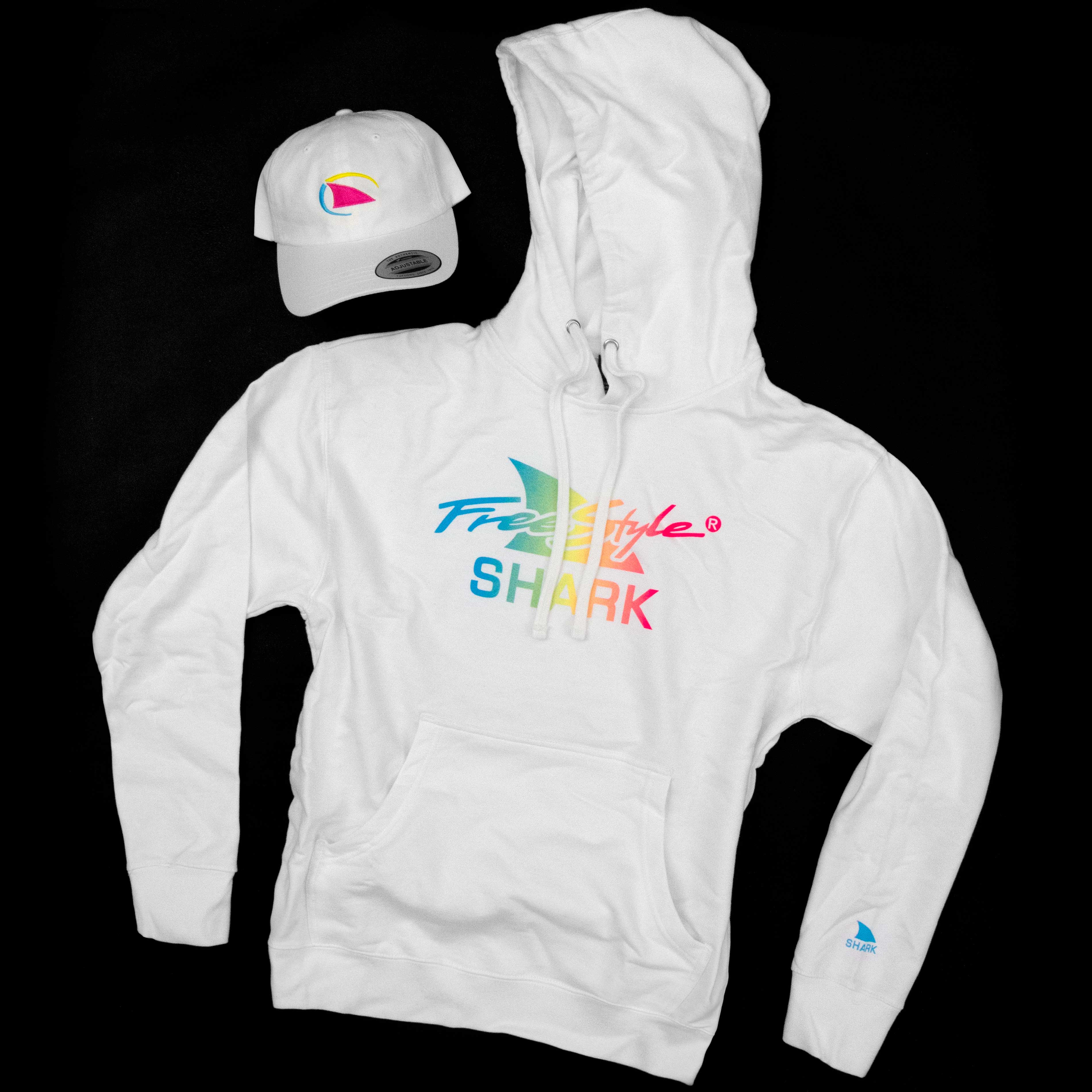 Shark Fin Unstructured Dad Cap White/Neon - Image 4
