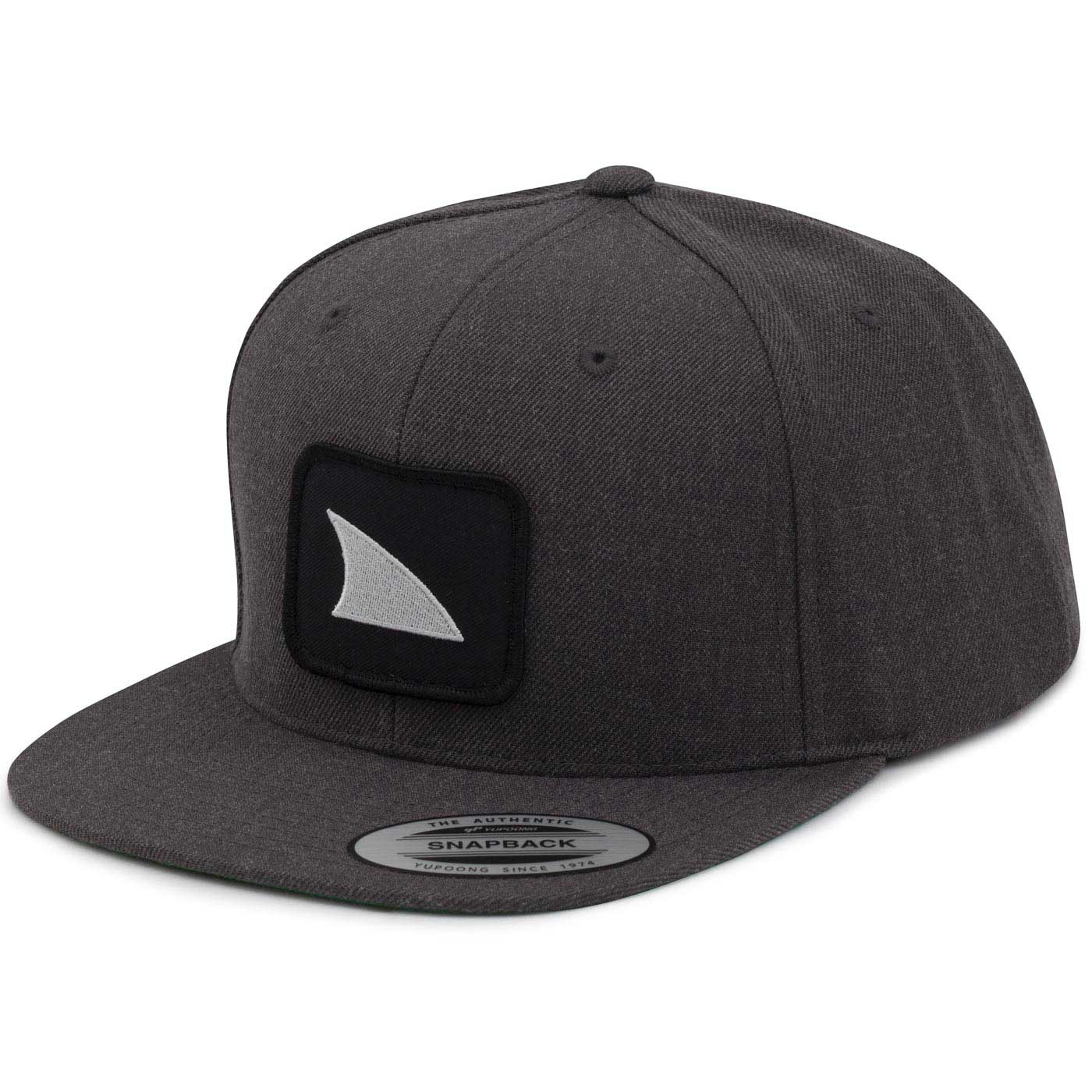 Shark Fin Snapback Hat Heather Grey - Image 3